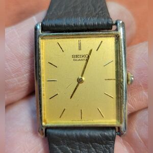 Seiko Quartz gold tank watch ref 6530-5079